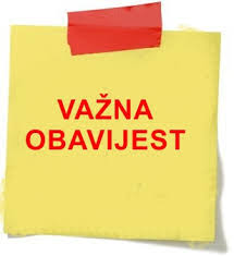 vazna obavijest
